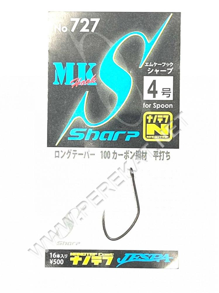 Гачки Yarie 727 MK Hook Sharp #4 nanotef 16шт (73978)