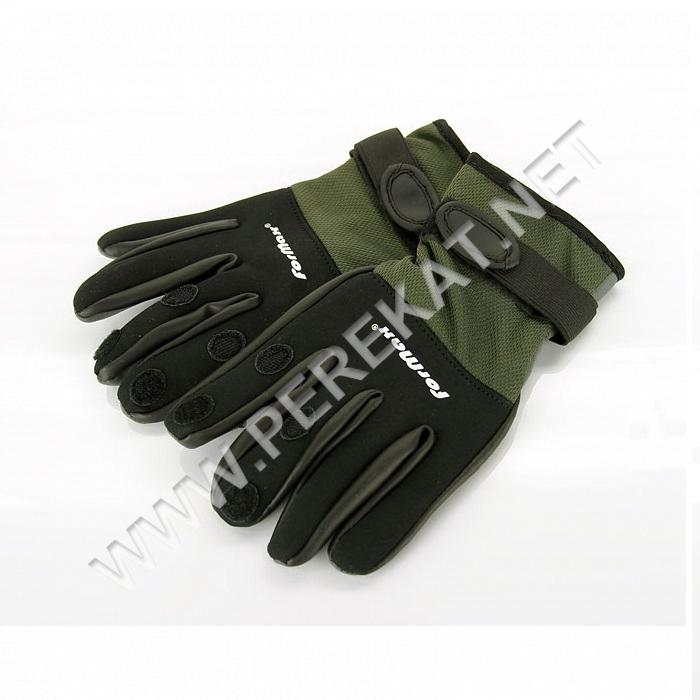 Перчатки неопреновые (откр. три пальца) Titanium coated XL (17737)