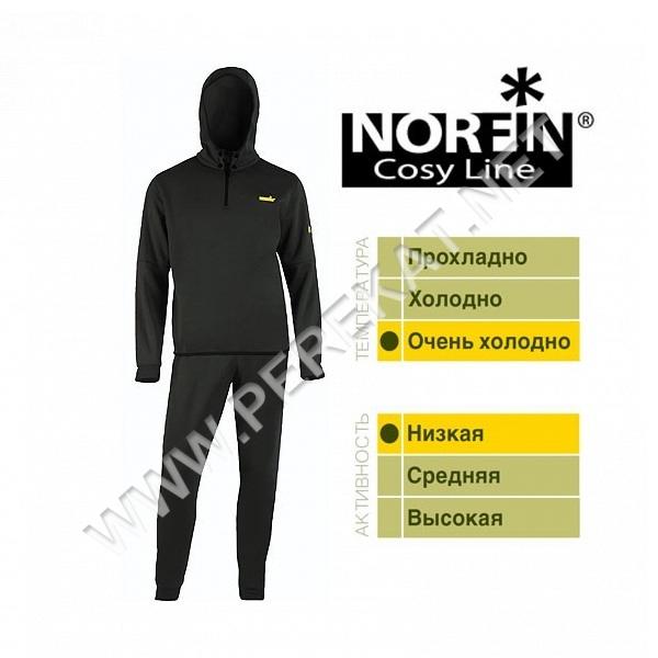 Термобелье (флисовое, 2,3-ий слой) NORFIN COSY LINE(чёрное) XXXXL (17558)