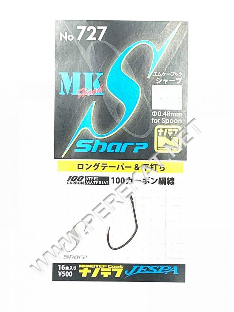 Гачки Yarie 727 MK Hook Sharp #4 nanotef 16шт (73978)