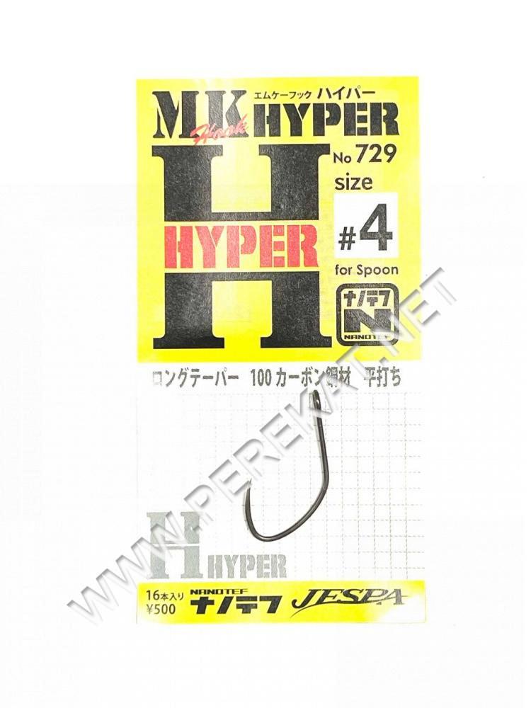 Гачки Yarie 729 MK Hook Hyper #4 nanotef 16шт (73980)