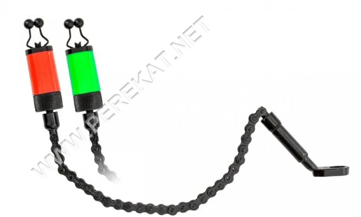 Heavy Chain-Black Bite Indicator, fluo red - Свінгер на ланцюжку, флюо червоний (74929)