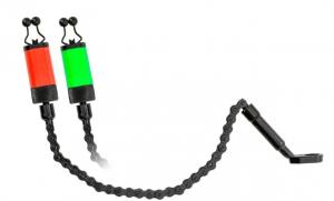 Heavy Chain-Black Bite Indicator, fluo red - Свінгер на ланцюжку, флюо червоний (74929)