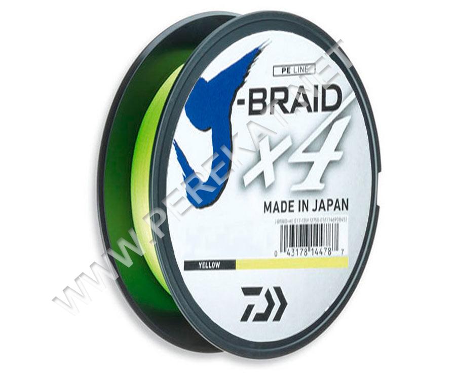 шнур Daiwa J-braid X4E 0.10 yellow (51360)