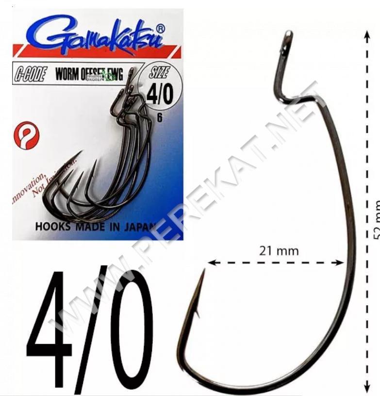 Крючки Gamakatsu Worm EWG №4 (76721)