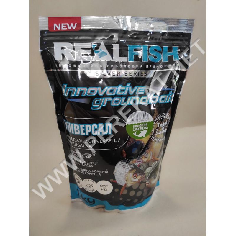 Прикормка RealFish Універсал (Смажена конопля)1 кг (76793)