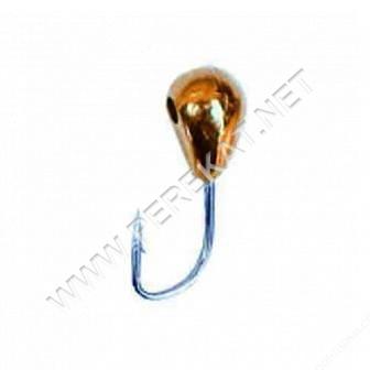 831025 C Мормышка Salmo капля с отверстием D2,5mm 0,20gr медь (9290)