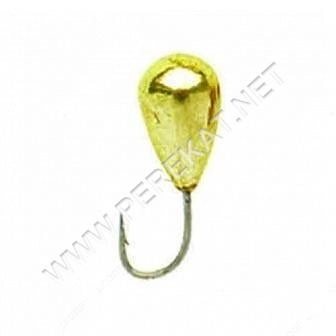 8228К020 G Мормышка Salmo капля с отверстием и кембриком D2,0mm 0,14gr золото