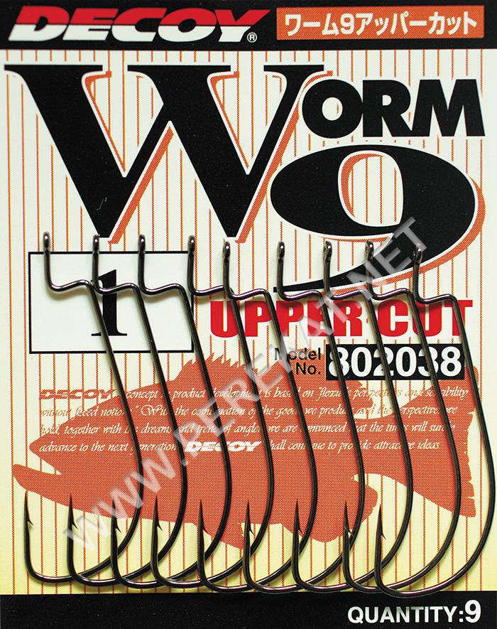 Крючок Decoy Worm 9 Upper Cut 4/0, 6шт (уп.) (35380)