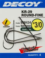Гачки Decoy KR-29 Worm Round-fine 2/0 уп. (32799)