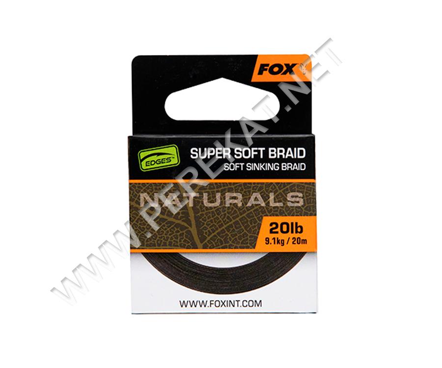 FOX Повідковий матеріал Naturals Soft Braid hooklength 20m 20lb (74059)