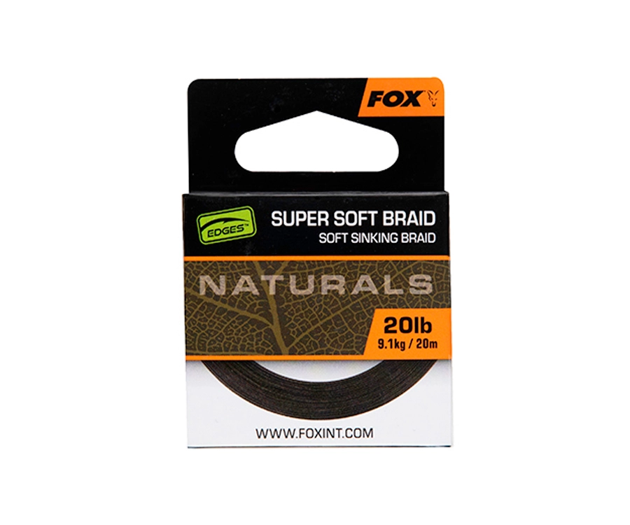 Повідковий матеріал FOX Naturals Soft Braid Hooklength 20 lb 20 м