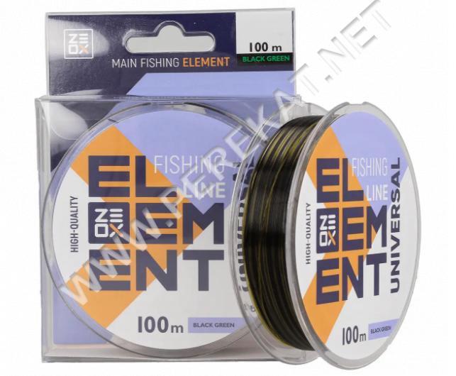 Волосінь ZEOX Element Universal 100м Black Green 0.605мм (247485)