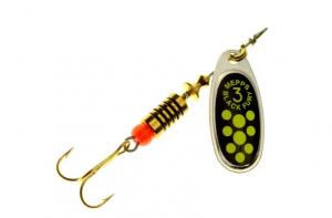 Блешня MEPPS BLACK FURY #3 6.5гр срiбн.пелюстка/шартрез крап. (8733)