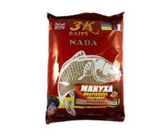 Прикормка 3K Макуха смажена подрібнена (полуниця) 1000 г (628754)