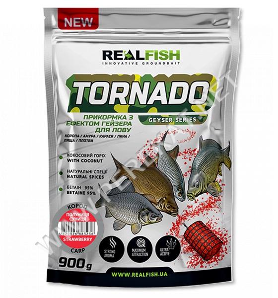 Прикормка RealFish Торнадо Короп (Полуниця-Суниця) 0,900 кг (907054)