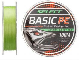 Шнур Select Basic PE Light Green 100m 0.18mm 22lb/9.9kg (900655)