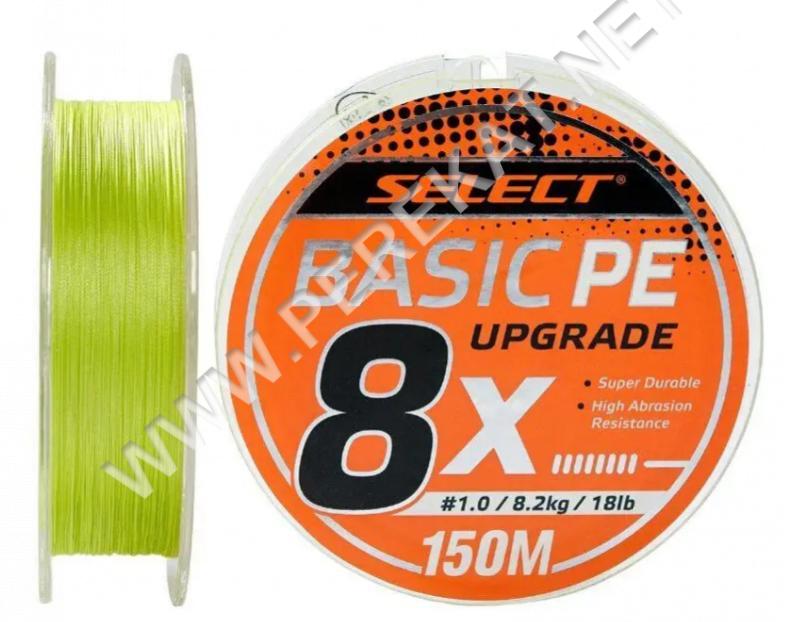 Шнур Select Basic PE 8X Light Green 150m #0.8/0.12mm 14lb/6kg (897564)