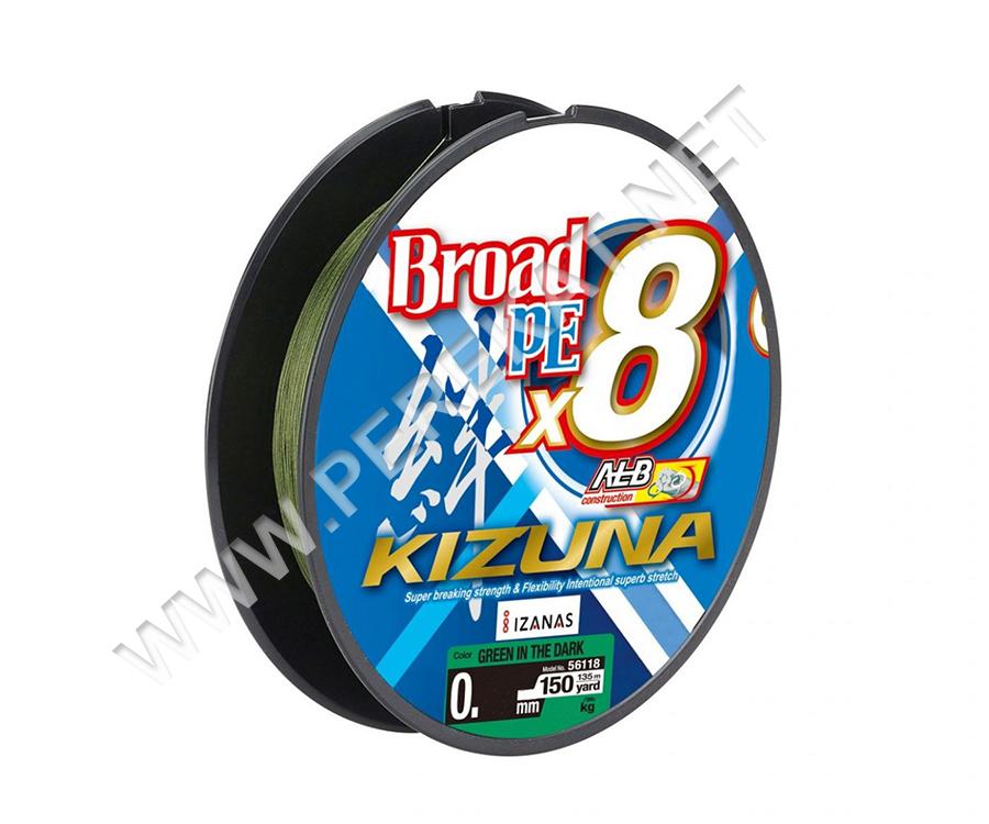 Шнур OWNER KIZUNA 56118 Broad PEx8 #0,1мм 4,1кг 135м green (475446)