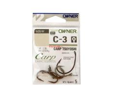 Гачки "OWNER" 50923-02 (C-3) Carp Tsuyoshi №02 Ø1,16 5шт. Black (956659)
