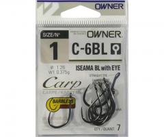 Гачки "OWNER" 53266-06 Carp Iseama BL w/eye BC №6 11шт (497872)