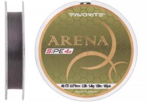 Шнур Favorite Arena PE 4x 150m (silver gray) #0.175/0.071mm 3.5lb/1.4kg (401041)