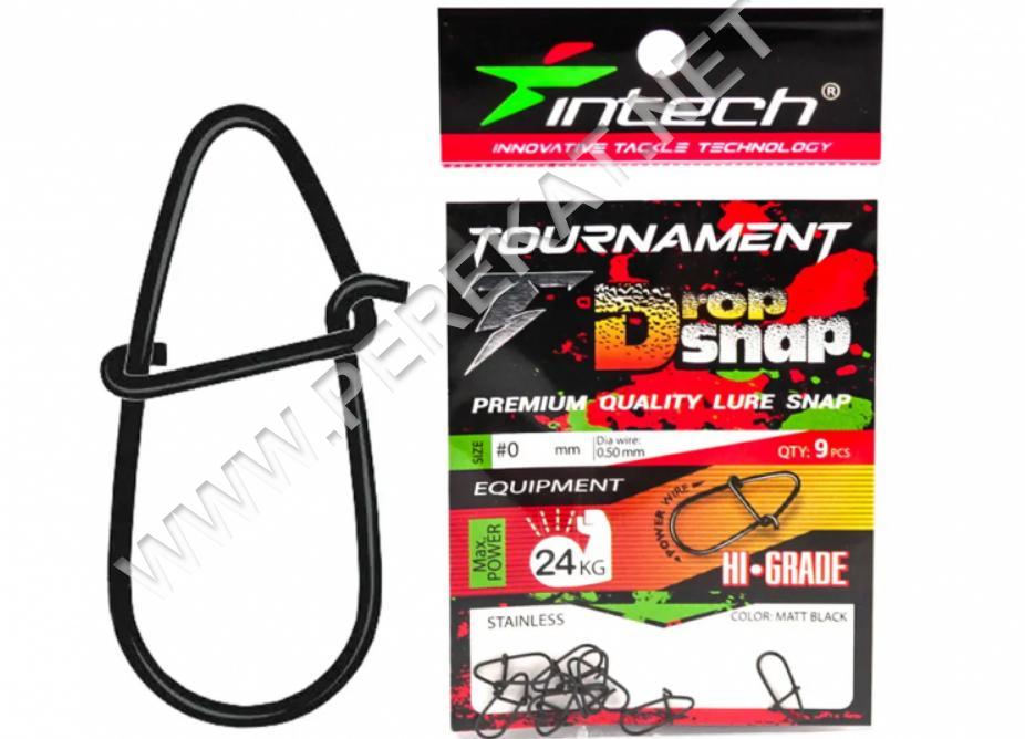 Застібка Intech Tournament Drop Snap Matt black (9 шт) (#0) (489598)