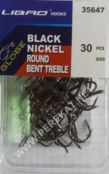 Трійник Libao Black Nickel Round Bent Treble №8 уп 30шт (3210)