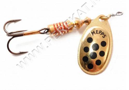 Блешня MEPPS AGLIA DECOREE #3 6.5гр золот./чорн. крапки-bc (519894)