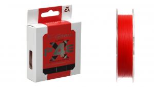 Шнур Azura X-Game PE X-4 150m #0.4 - 0,104mm 3,2kg - 7lb Fiery Red (316251)