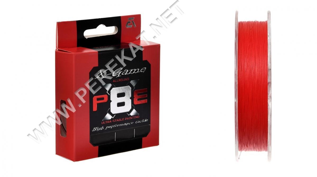 Шнур Azura X-Game PE X-8 150m #0.6 - 0,128mm 4,5kg - 10lb Fiery Red (694374)
