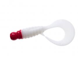 Силікон Twister 2.2" 7pcs 64 White Red Head UV (333235)