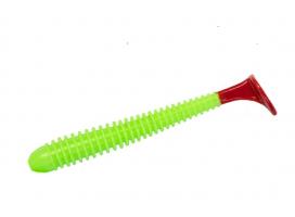 Силікон Zander Worm 3" 6pcs 67 Acid Green Red Tail UV (308768)