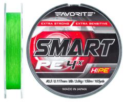 Шнур Favorite Smart PE 4x 150м (салат.) #0.5/0.117мм 3.6кг (46189)