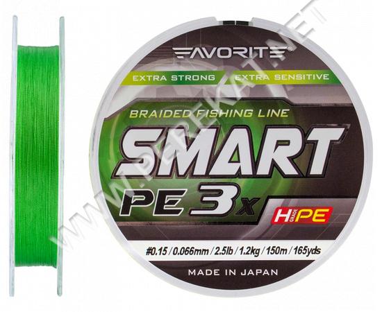 Шнур Favorite X1 PE 4x 150m (l.green) #1.2/0.185mm 20lb/9.5kg (952289)