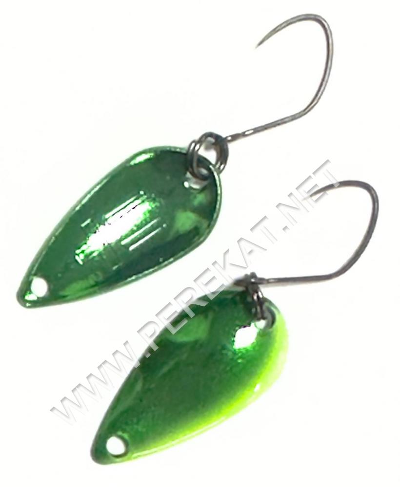 Блешня Yarie 706 T-spoon 1.1g hade H1 green metallic (223906)