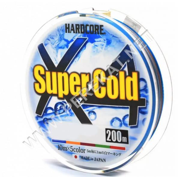 Шнур Duel Hardcore Super Cold X4 200m 3.6kg 5Color #0.8 (476519)