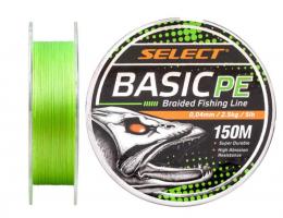 Шнур Select Basic PE Light Green 150m 0.04mm 5lb/2,5kg (530097)