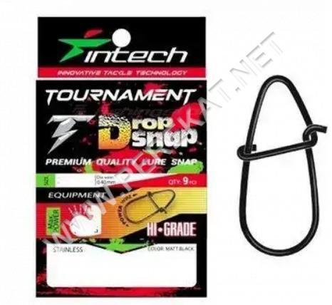 Застібка Intech Tournament Drop Snap Matt black (9 шт) (#1) (699386)
