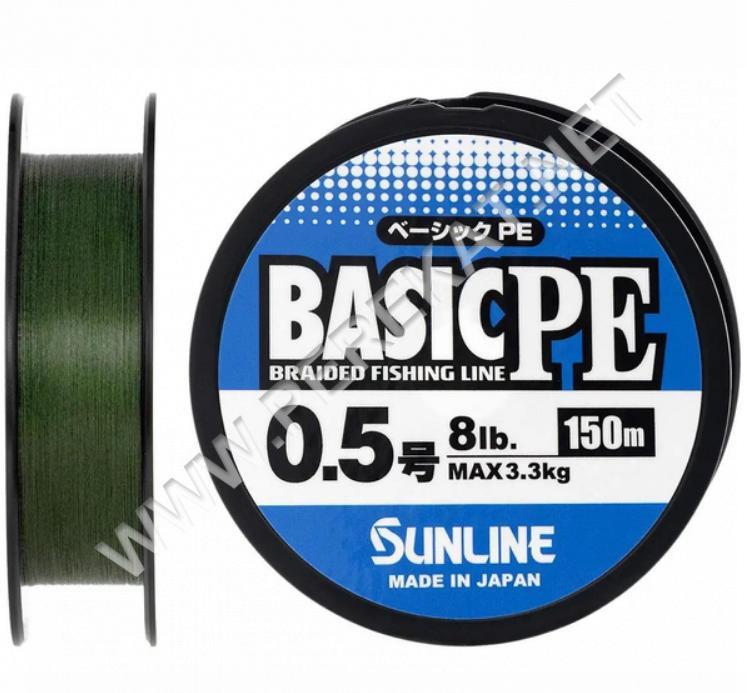 Шнур Sunline Basic PE HG 150m (темн.-зел) #0.5/0.121mm 8LB 3,3KG(Max) (848019)