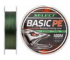 Шнур Select Basic PE Green 100m 0.22mm 30lb/13.6kg (770384)