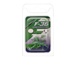 Гачок потрійний Flagman F36  Luminous Green UV #4 5pcs (890354)