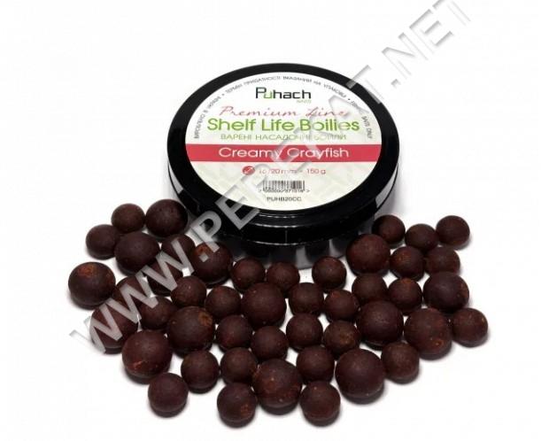 Насадочні варені бойли 150g Puhach Premium Line Shelf Life Boilies 16/20 mm - Сreamy Сrayfish (91420