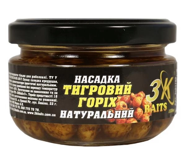 Насадка 3K Baits Тигровий горіх Premium (натуральний) 100 мл