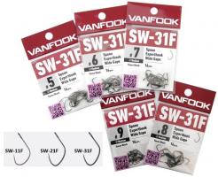 Гачок VANFOOK Spoon Expert Hook Wide Medium Wire SW-31F [Fluorine Black] #8 (16pcs) (365115)