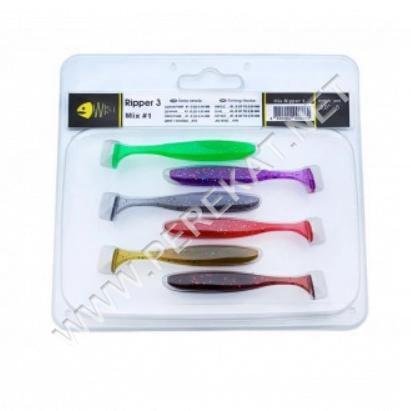 Набір силіконових приманок Wist Ripper 3'' Mix #1 (374341)