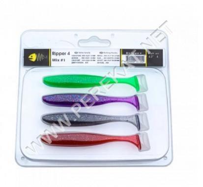 Набір силіконових приманок Wist Ripper 4'' Mix #1 (188758)