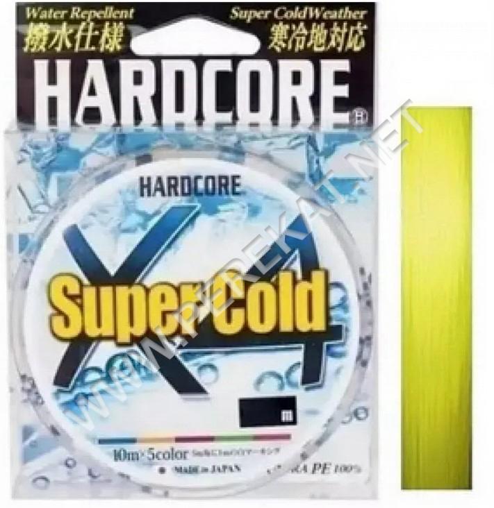 Шнур Duel Hardcore Super Cold X4 150m Hi-Vis Yellow 8.0kg 0.17mm #1.0 (837814)