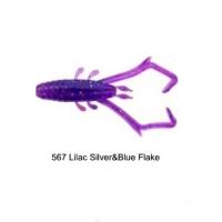 Силикон Reins DELTA SHRIMP 567 Lilac silver & blue flake 12 шт (24271)
