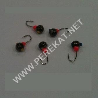 Мормышка FK шар с отверстием D3мм (0,23гр, №18) черный (25064)